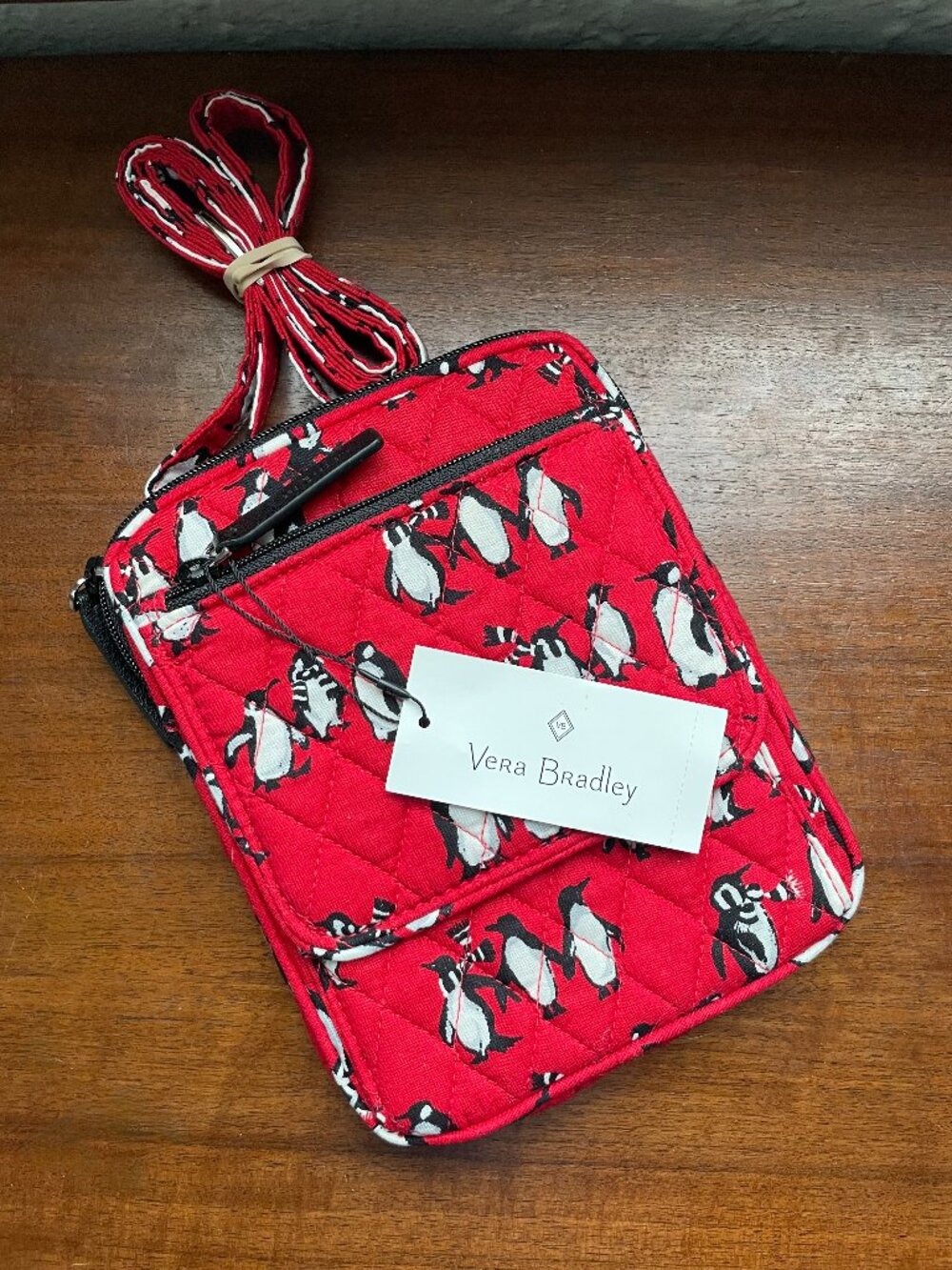 NWT Vera Bradley Playful Penguins Mini Hipster